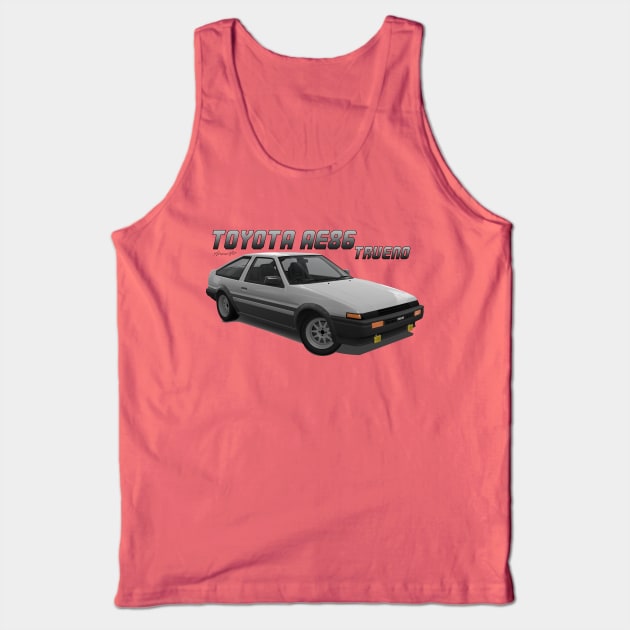 Toyota AE86 Sprinter Trueno Silver Tank Top by PjesusArt